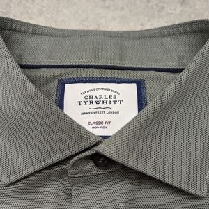 Charles Tyrwhitt green oxford shirt